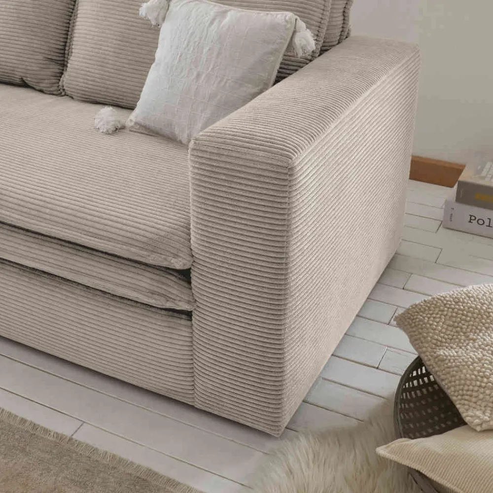 Wohnen Sofas<Breitcord Zweisitzer in Beige - Jony