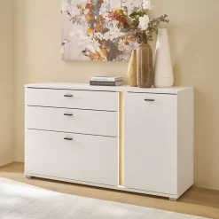 Wohnen Sideboards<Breite Kombi-Kommode mit LED Beleuchtung - Racelyn