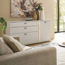 Wohnen Sideboards<Breite Kombi-Kommode mit LED Beleuchtung - Racelyn