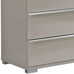 Wohnen Sideboards<Breite Kommode in Hellgrau mit Glasfront - Nucina