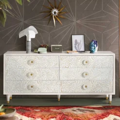 Wohnen Sideboards<Breite Kommode mit sechs Schubladen - Triboot