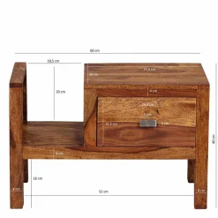 Wohnen Kommoden<Breite Nachtkommode Hoslo mit Schublade und offener Ablage 60cm