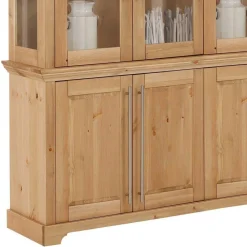 Wohnen Vitrinen<Breite Vitrine aus Kiefer Massivholz - Noellisa