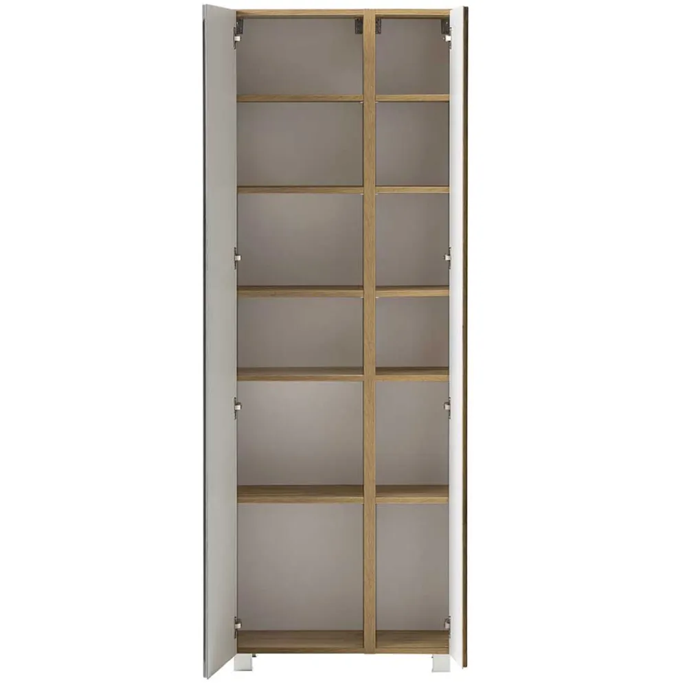 Wohnen Schränke<Breiter Badhochschrank mit Doppeltür - Mia