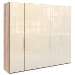 Wohnen Kleiderschränke<Breiter Falttüren-Schrank in Creme - Rativian