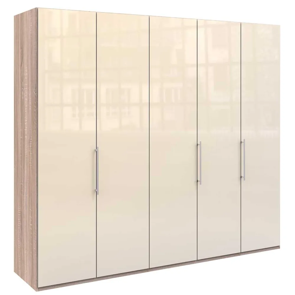 Wohnen Kleiderschränke<Breiter Falttüren-Schrank in Creme - Rativian
