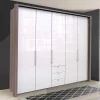 Wohnen Kleiderschränke<Breiter Kleiderschrank in Weiß Glas - Empresian
