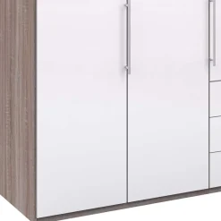 Wohnen Kleiderschränke<Breiter Kleiderschrank in Weiß Glas - Empresian