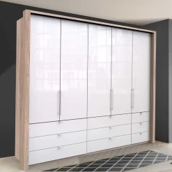 Wohnen Kleiderschränke<Breiter Kleiderschrank in Weiß - Bosays