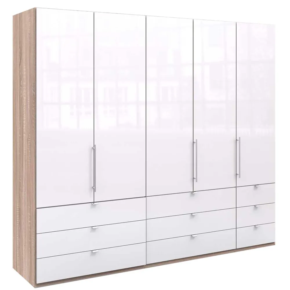 Wohnen Kleiderschränke<Breiter Kleiderschrank in Weiß - Bosays