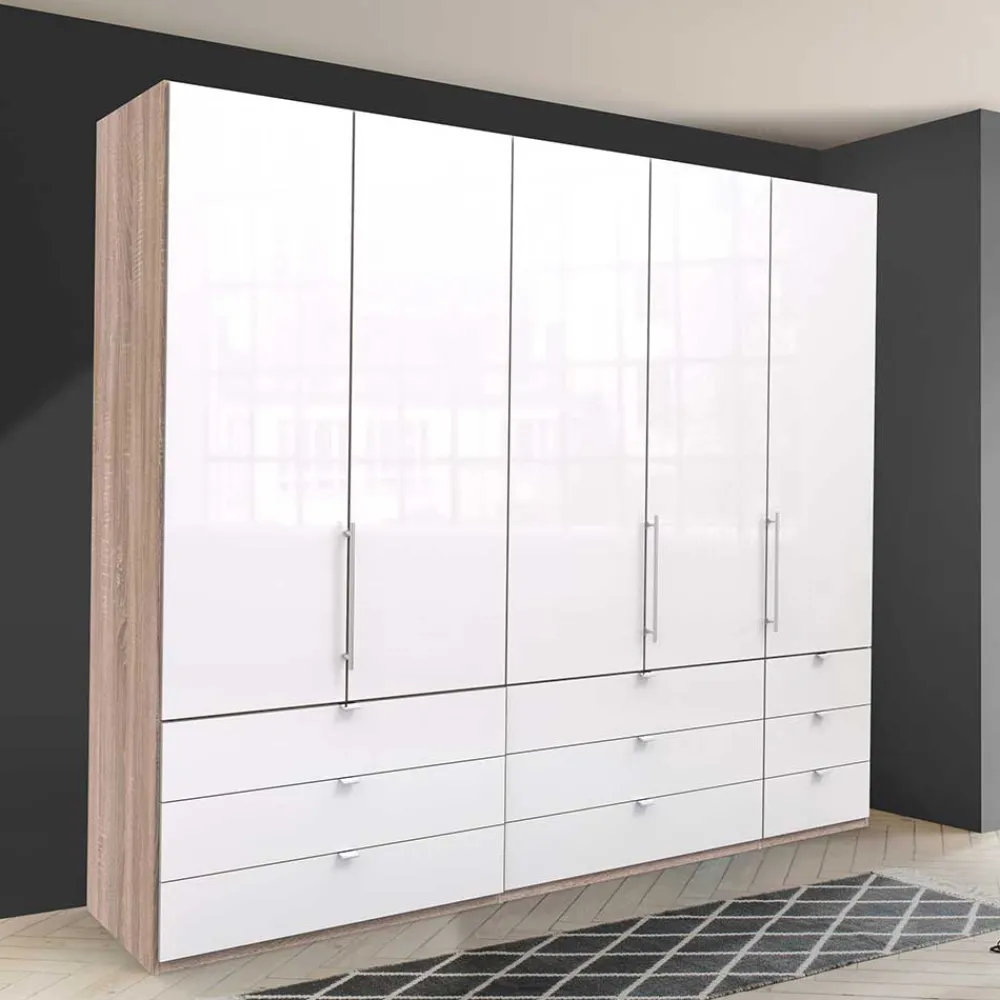 Wohnen Kleiderschränke<Breiter Kleiderschrank in Weiß - Bosays