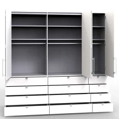 Wohnen Kleiderschränke<Breiter Kleiderschrank mit 12 Schubladen - Rativian