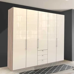 Wohnen Schränke|Kleiderschränke<Breiter Kleiderschrank mit 2 Falttüren - Rativian