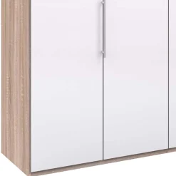 Wohnen Kleiderschränke|Schränke<Breiter Schlafzimmerschrank mit weißer Glasfront - Bosays