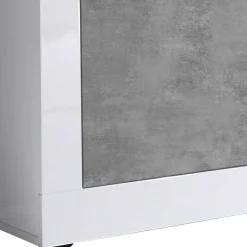 Wohnen Tv & Hifi-Möbel<Breites TV Board in Weiß HG & Betonoptik - Narandu