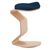 Wohnen Hocker<Bürohocker aus Holz mit Stoff in Blau - Alicudi