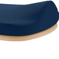 Wohnen Hocker<Bürohocker aus Holz mit Stoff in Blau - Alicudi