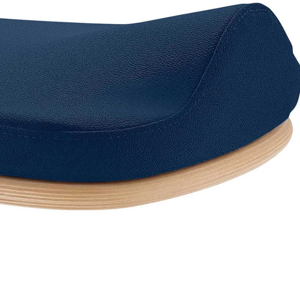Wohnen Hocker<Bürohocker aus Holz mit Stoff in Blau - Alicudi