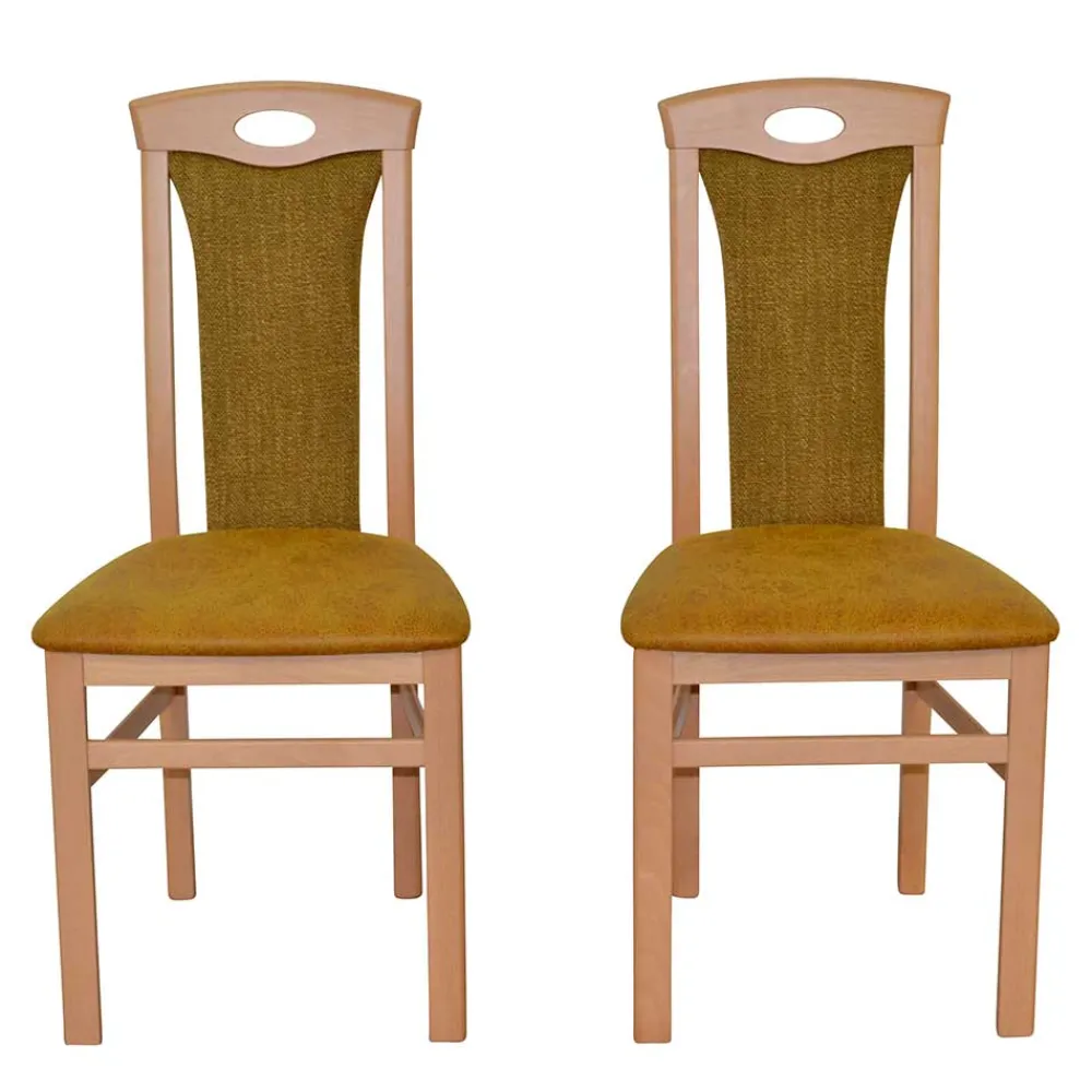 Wohnen Stühle<Buche Küchenstühle gepolstert - Charinas (2er Set)
