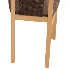 Wohnen Stühle<Buche Stühle mit Strukturstoff Masuza in Mocca Braun meliert (2er Set)