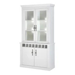 Wohnen Kommoden|Vitrinen<Buffet Vitrine in weißer Holzoptik Pinie - Liancos