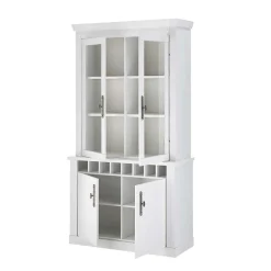 Wohnen Kommoden|Vitrinen<Buffet Vitrine in weißer Holzoptik Pinie - Liancos