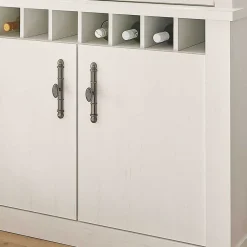 Wohnen Kommoden|Vitrinen<Buffet Vitrine in weißer Holzoptik Pinie - Liancos