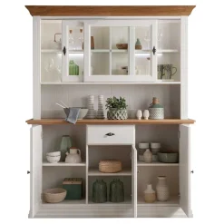 Wohnen Kommoden<Buffetschrank in Weiß & Eichefarben - Henry