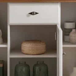 Wohnen Kommoden<Buffetschrank in Weiß & Eichefarben - Henry