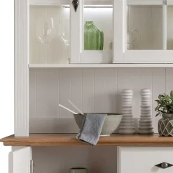 Wohnen Kommoden<Buffetschrank in Weiß & Eichefarben - Henry