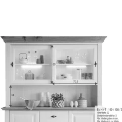 Wohnen Kommoden<Buffetschrank in Weiß & Eichefarben - Henry
