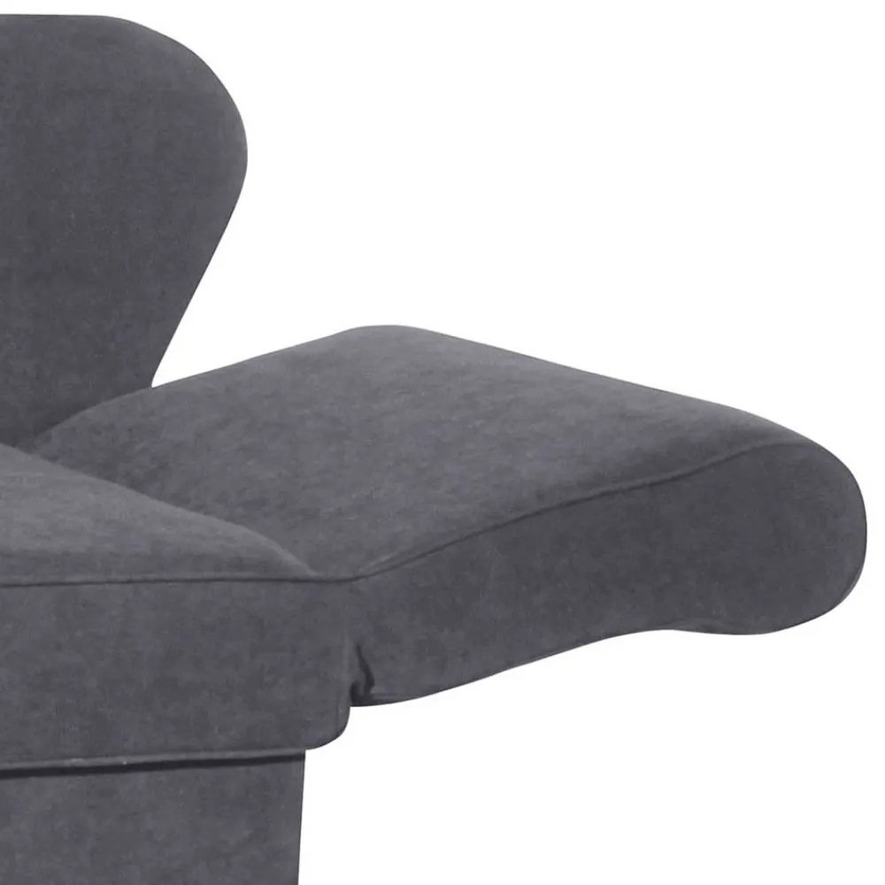Wohnen Sofas<Chaiselongue in Anthrazit mit Buche - Adelina