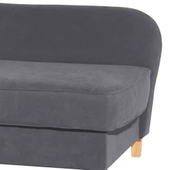Wohnen Sofas<Chaiselongue in Anthrazit mit Buche - Adelina