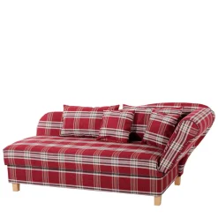 Wohnen Sofas<Chaiselongue mit Karomuster in Rot Weiß - Apel