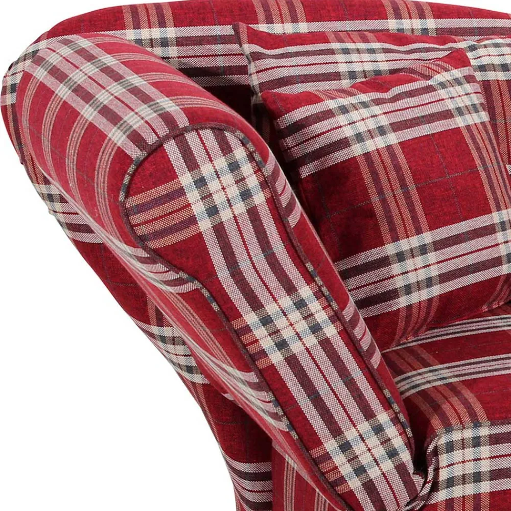 Wohnen Sofas<Chaiselongue mit Karomuster in Rot Weiß - Apel