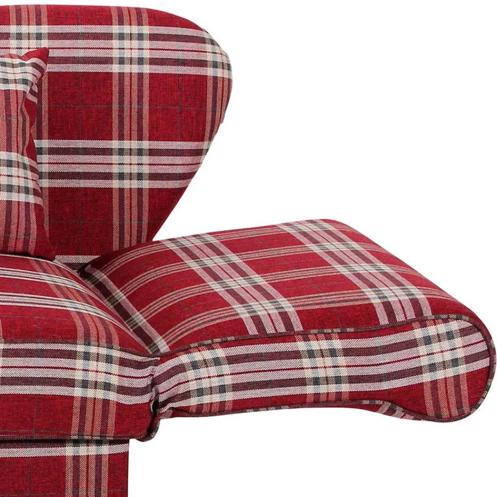 Wohnen Sofas<Chaiselongue mit Karomuster in Rot Weiß - Apel
