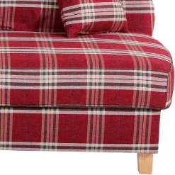 Wohnen Sofas<Chaiselongue mit Karomuster in Rot Weiß - Apel