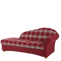 Wohnen Sofas<Chaiselongue mit Karostoff in Rot - Lyatea