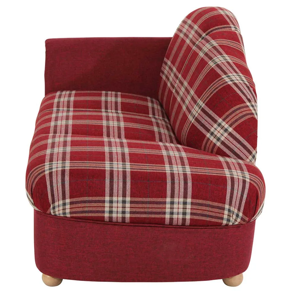 Wohnen Sofas<Chaiselongue mit Karostoff in Rot - Lyatea
