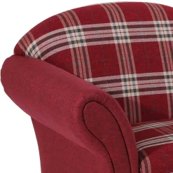 Wohnen Sofas<Chaiselongue mit Karostoff in Rot - Lyatea