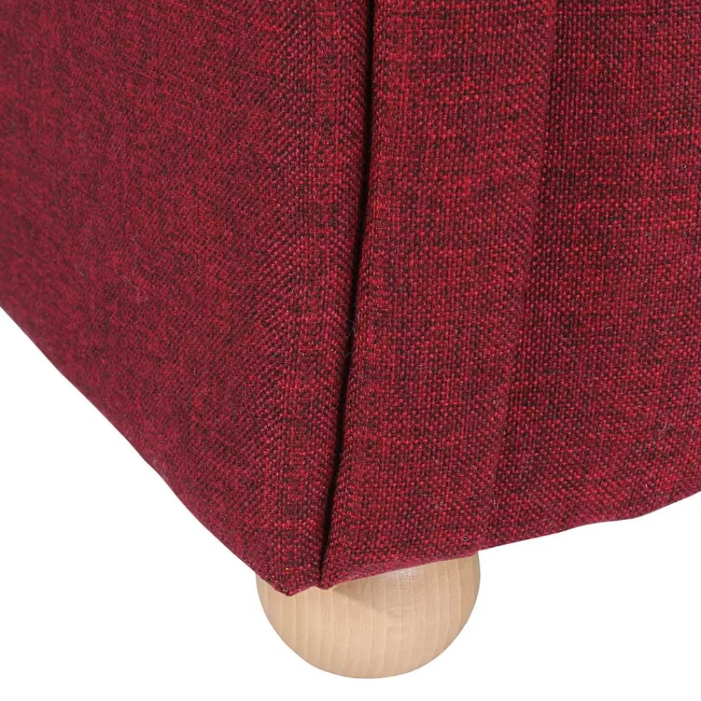 Wohnen Sofas<Chaiselongue mit Karostoff in Rot - Lyatea