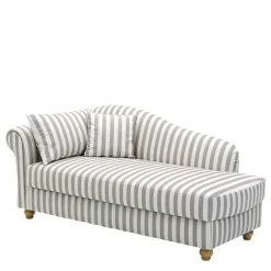 Wohnen Sofas<Chaiselongue mit Streifen in Weiß Braun - Adendro