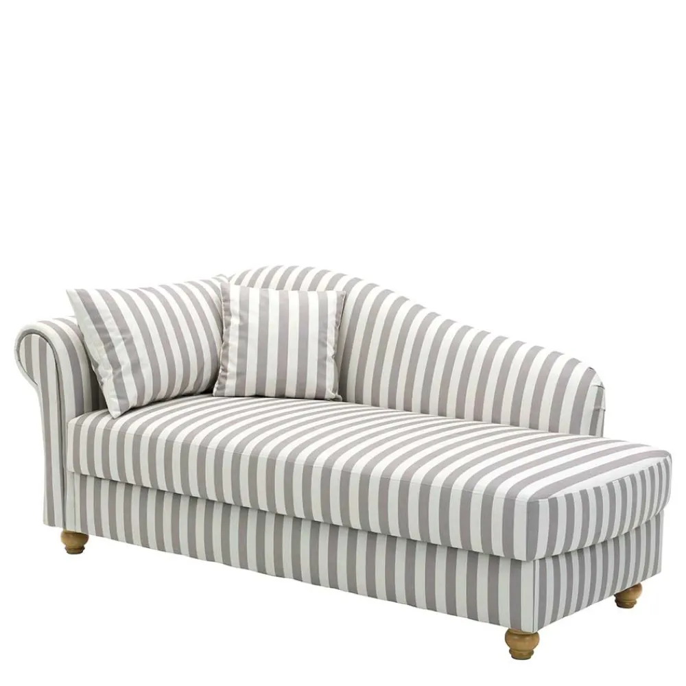 Wohnen Sofas<Chaiselongue mit Streifen in Weiß Braun - Adendro