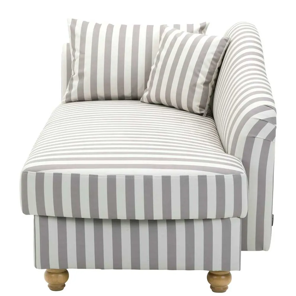 Wohnen Sofas<Chaiselongue mit Streifen in Weiß Braun - Adendro
