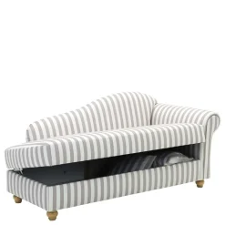 Wohnen Sofas<Chaiselongue mit Streifen in Weiß Braun - Adendro