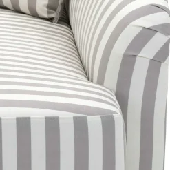 Wohnen Sofas<Chaiselongue mit Streifen in Weiß Braun - Adendro