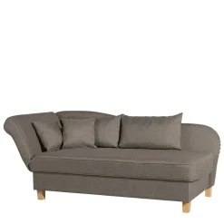 Wohnen Sofas<Chaiselounge in Beigegrau mit Buche - Senade