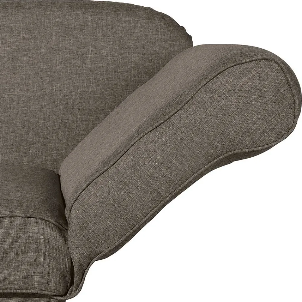 Wohnen Sofas<Chaiselounge in Beigegrau mit Buche - Senade