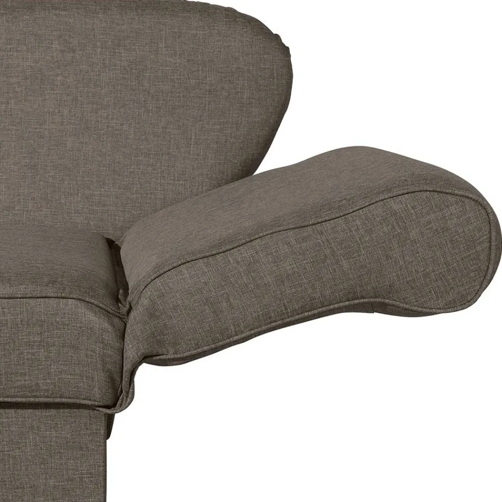Wohnen Sofas<Chaiselounge in Beigegrau mit Buche - Senade