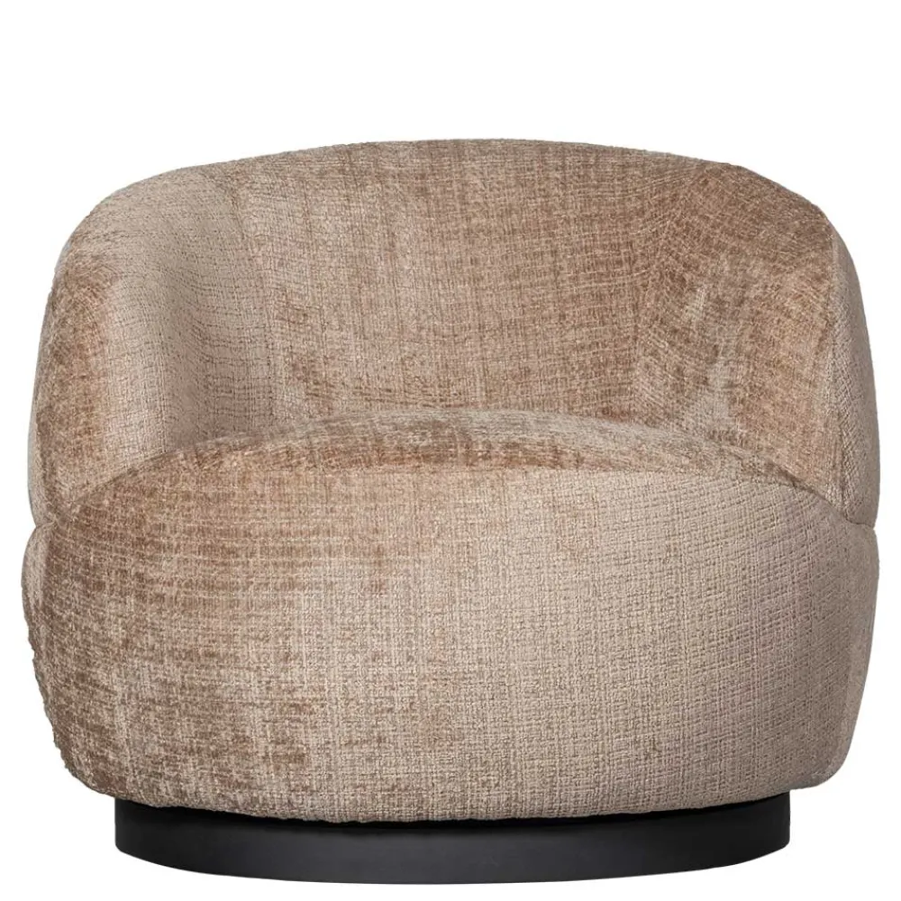 Wohnen Sessel<Chenille Drehsessel in Beige - Anvica